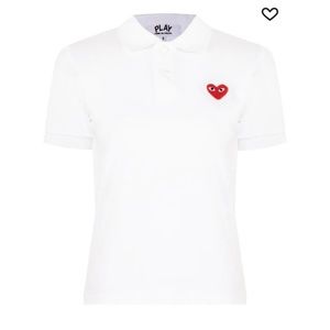 Comme des garçons play polo collared shirt